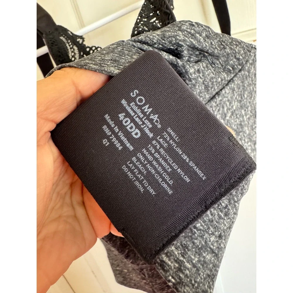 Soma Enbliss Luxe Wireless‎ Lace J hook bra size 40DD